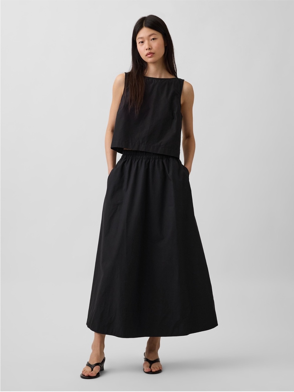 GAP Poplin Maxi Skirt